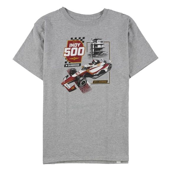 T-Shirt IndyCar Gris Heather Pour Jeune (Taille L) - Look Racing